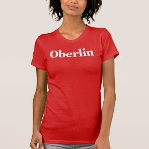 Classic Oberlin Women's Red T-Shirt (Tailored Fit)