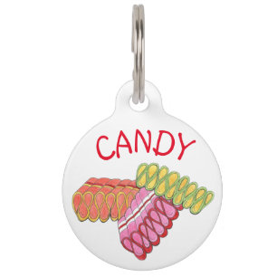 Classic Old-Fashioned Christmas Ribbon Candy Sweet Pet Tag