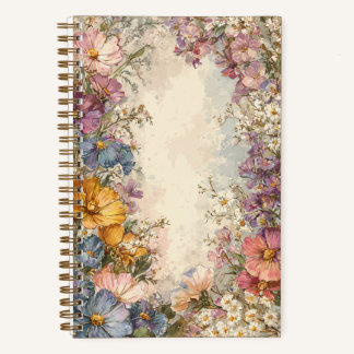Classic Old Fashioned Flowers Notebook