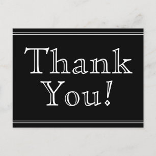 Classic, Old Fashioned "Thank You!" Postcard