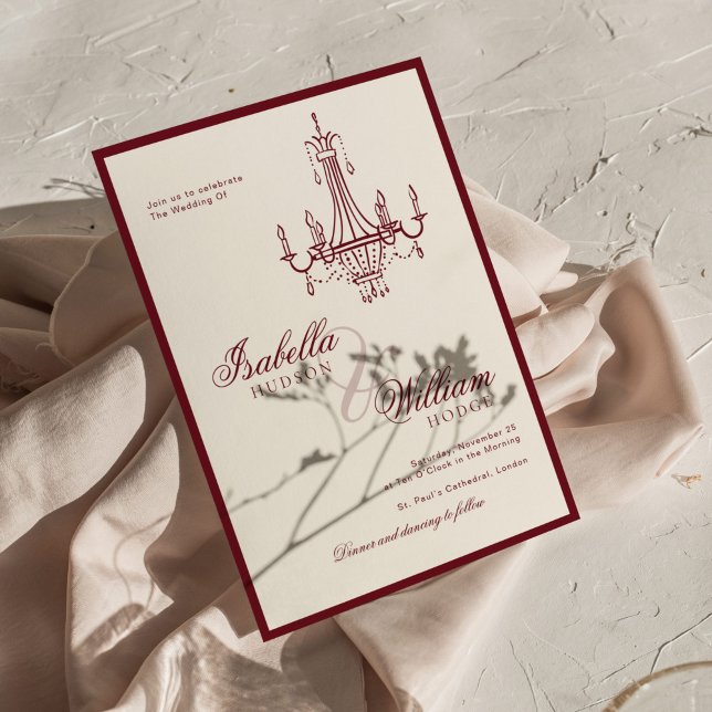 Classic Old Money Ivory Retro Timeless Wedding Invitation (Creator Uploaded)
