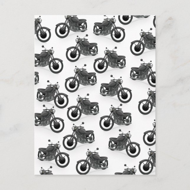 classic old Motorbike pattern Postcard (Front)