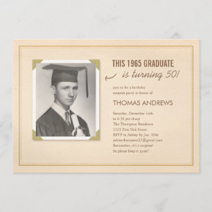 Classic Old Photo Surprise Birthday Invitation