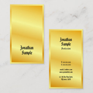 Classic Old Style Text Faux Gold Elegant Template Business Card