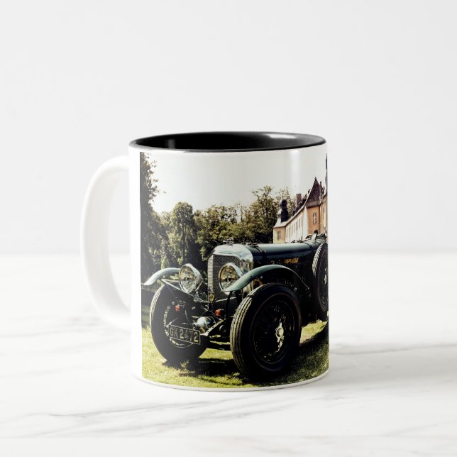 Classic Old Time Car Two-Tone Coffee Mug (Front Left)