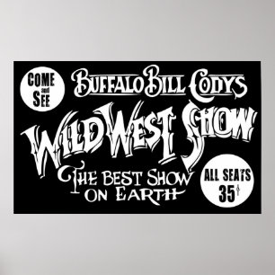 CLASSIC OLD WEST BUFFALO BILL BANNER POSTER