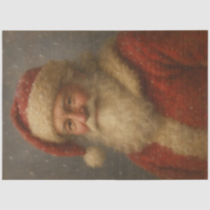 Classic Old-World Santa Portrait Decoupage Tissue Paper