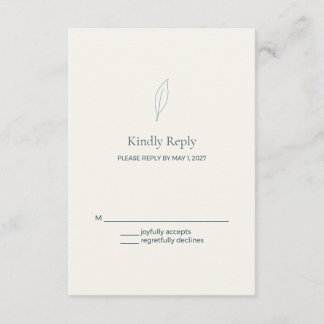 Classic Olive Branch Wedding RSVP Card