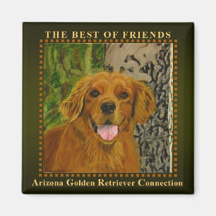 Classic Olive Golden Retriever Magnet