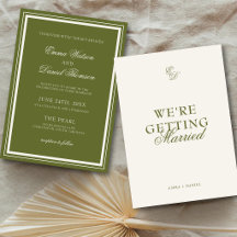 Classic Olive Green and Ivory Wedding