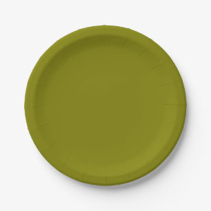 Classic Olive Green  Paper Plate
