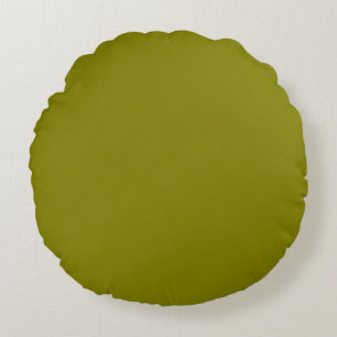 Classic Olive Green Round Cushion