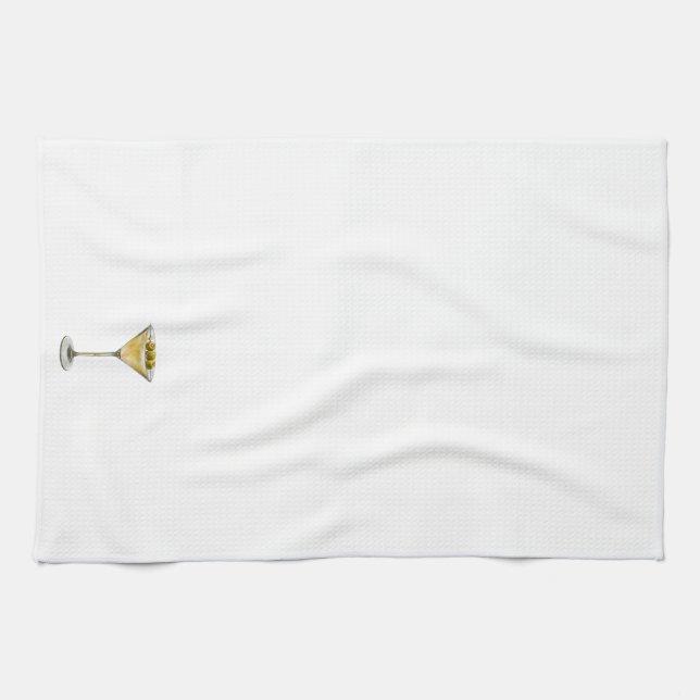 Classic Olive Martini Kitchen Towel (Horizontal)