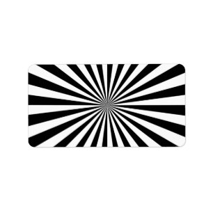 Classic Optical Burst Spinning Wheel Design Label