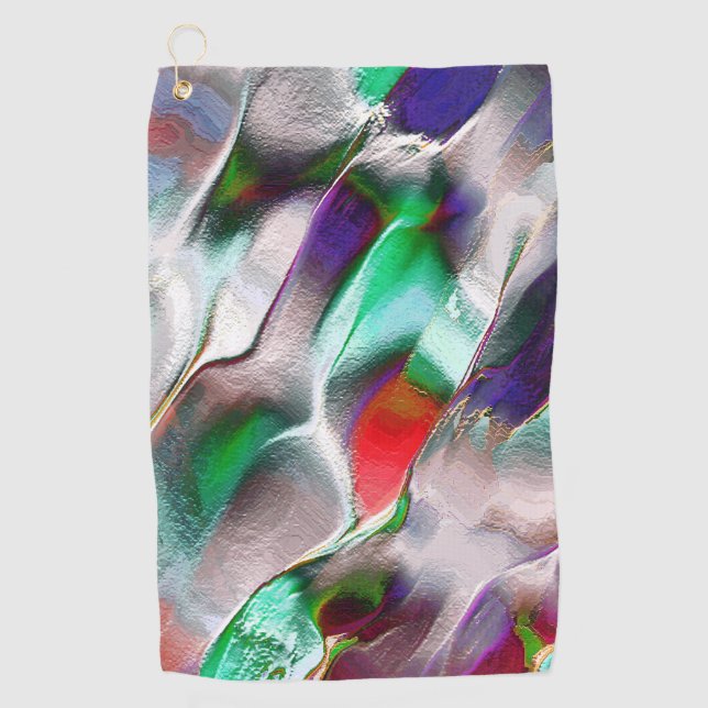 Classic or coloured extravagance in a virtual rock golf towel (Front)