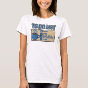 Classic Orange COFFEE WORK TRUE CRIME Art Print T-Shirt