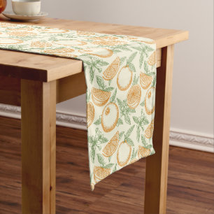 Classic Orange Fruit Pattern Medium Table Runner