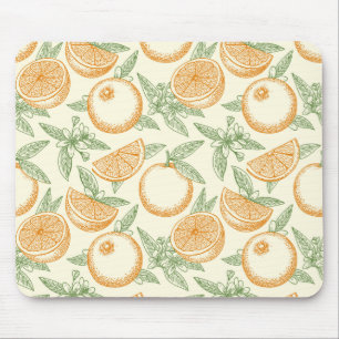 Classic Orange Fruit Pattern Mouse Mat