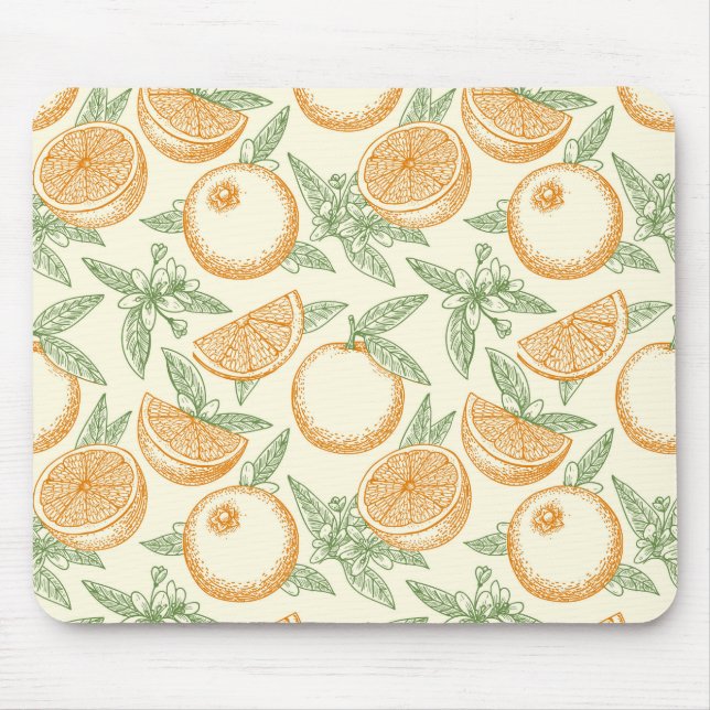 Classic Orange Fruit Pattern Mouse Mat (Front)