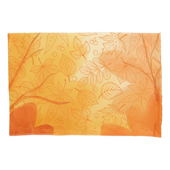 Classic orange leaves Fall/Autumn Pillowcase (Front)