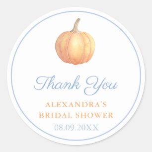 Classic Orange Pumpkin Baby Shower Thank You Favou Classic Round Sticker