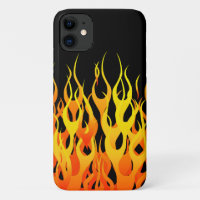 Classic Orange Racing Flames on Fire