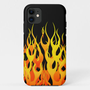 Classic Orange Racing Flames on Fire Case-Mate iPhone Case