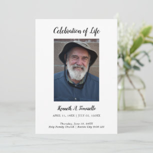 Classic Order Of Service Funeral Photo Flat Programme