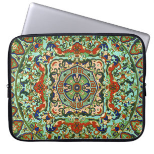 Classic Oriental Geometric Panel Laptop Sleeve