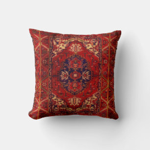 Classic Oriental rug design -   warm colors Cushion