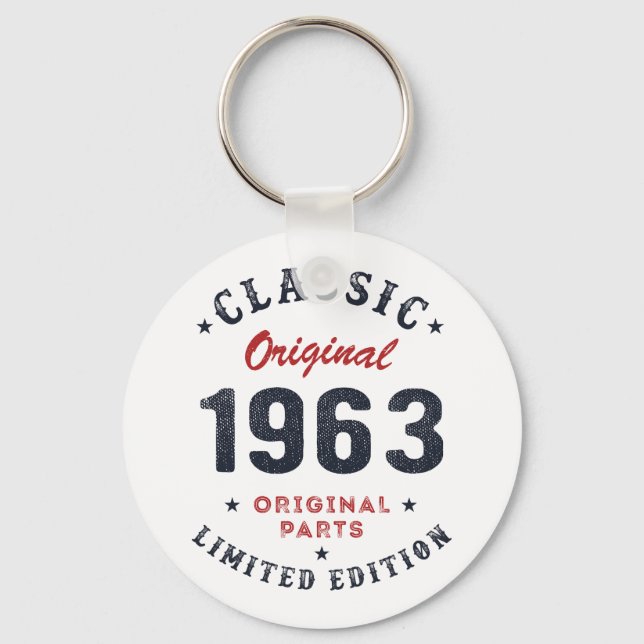 Classic Original 1963 Original Parts Birthday Gift Key Ring (Front)