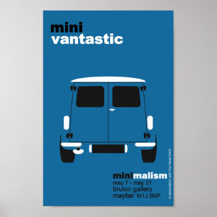 Classic Original Austin Mini Van Exhibition Poster