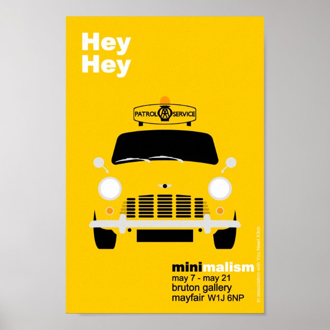 Classic Original Mini AA patrol van minimalist art Poster (Front)