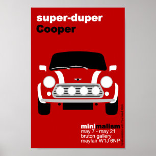 Classic Original Mini Car minimalist art Poster