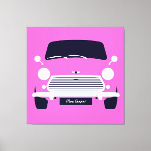 Classic original Pink Austin Mini Cooper Canvas Print