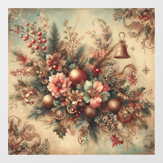 Classic Ornate Christmas Window Cling (Sheet)