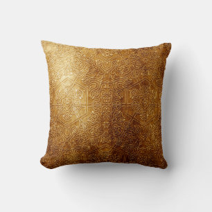 Classic Ornate Gold Metal Plate Cushion