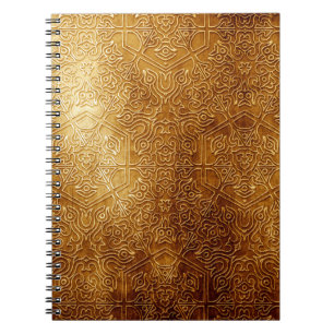 Classic Ornate Gold Metal Plate Notebook