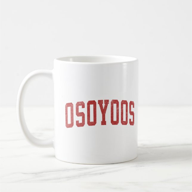 Classic Osoyoos BC Distressed Canadian Desert Coffee Mug (Left)