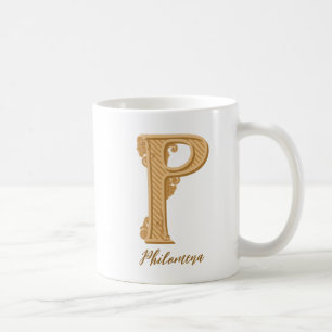 Classic P initial name Coffee Mug