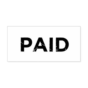 Classic PAID Self Inking Rubber Office Stamp