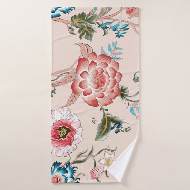 Classic paisley and fine lace pattern, Persian pat Bath Towel (Bath Towel)