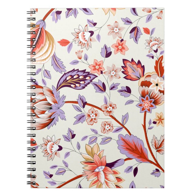 Classic paisley and fine lace pattern, Persian pat Notebook (Front)
