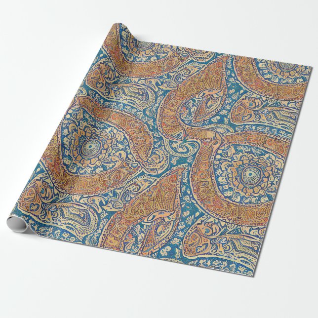 Classic Paisley Elegance Wrapping Paper (Unrolled)