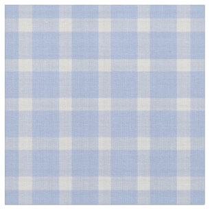 Classic Pale Powder Blue Large Gingham Fabric