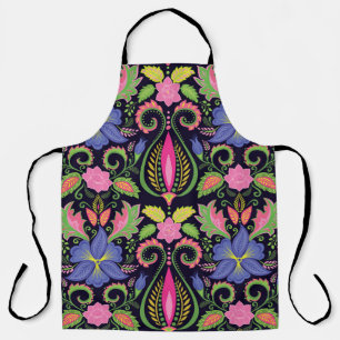 Classic Pansy: Vintage Floral Wallpaper Apron