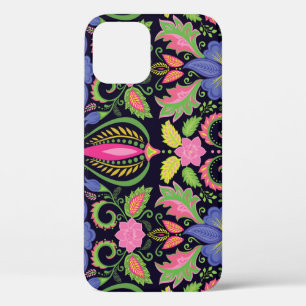 Classic Pansy: Vintage Floral Wallpaper iPhone 12 Case