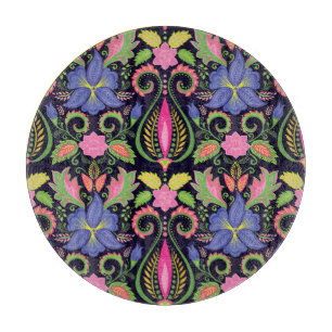 Classic Pansy: Vintage Floral Wallpaper Cutting Board