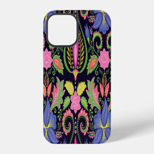 Classic Pansy: Vintage Floral Wallpaper iPhone 12 Case