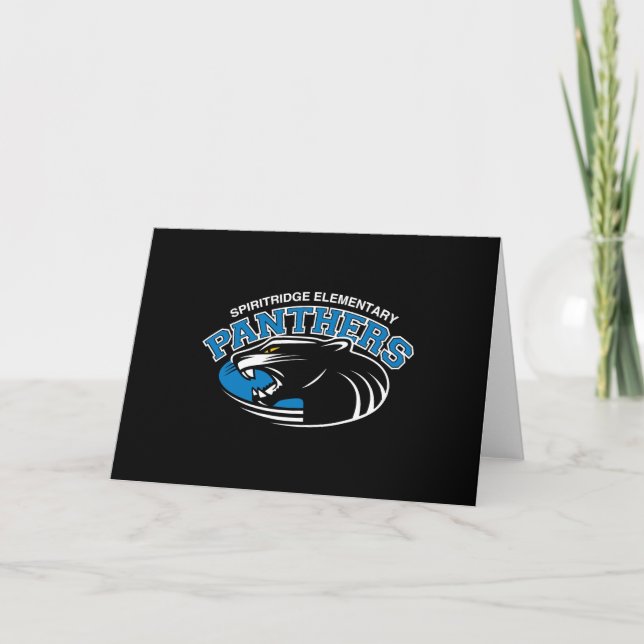 Classic Panther Greeting Card (Black) (Front)